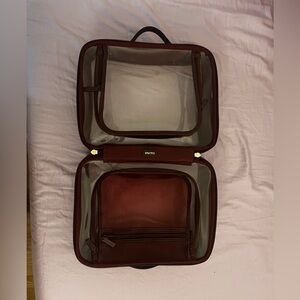 Calpak Large Cosmetics Case in Burgundy